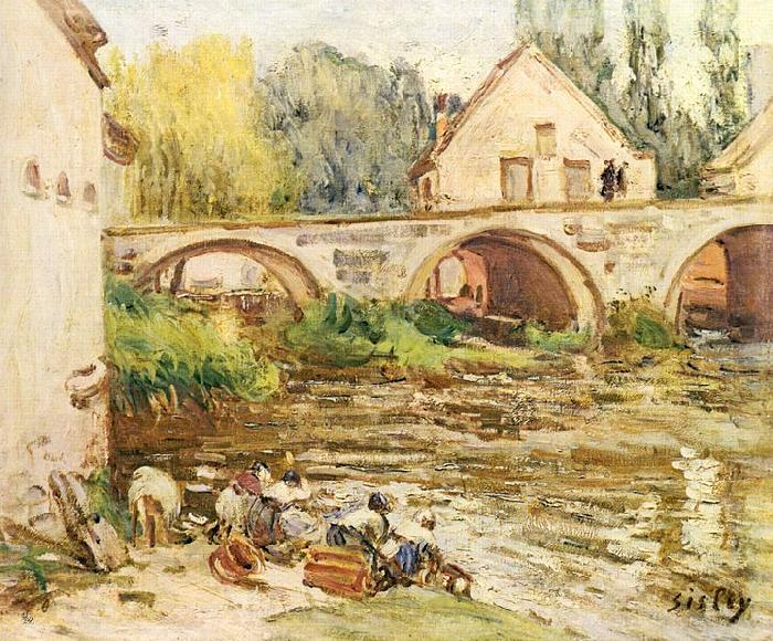 Alfred Sisley Die Wascherinnen von Moret Germany oil painting art